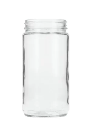 12oz (360ml) Flint (Clear) Paragon Round Glass Jar - 63-400 Neck