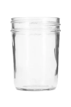 8oz (240ml) Flint (Clear) Glass Jelly Jam Round Glass Jar - 70-450 Neck