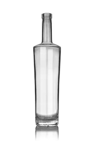 750ml (25.4oz) Flint (Clear) Glass Las Vegas Spirits Bar Top Round