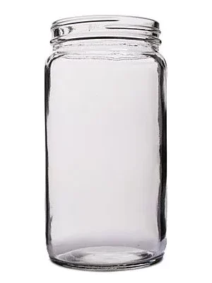 16oz (480ml) Flint Glass Sample Round Jar - 70-405 Neck