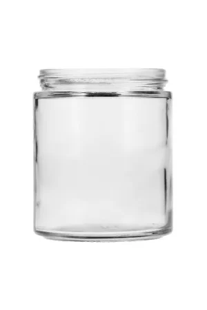 6oz (180) Flint (Clear) Cream Round Glass Jar - 63-405 Neck