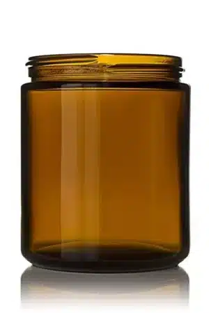 8oz (240ml) Amber Glass Straight Sided Jar - 70-405 Neck (24 Pack)
