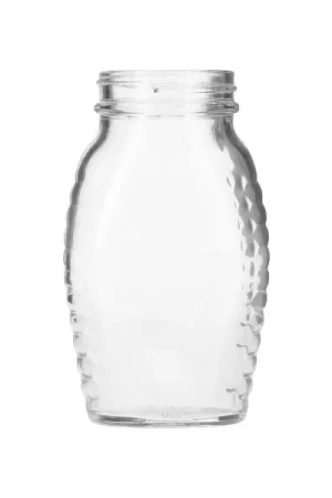 6oz (180ml / 0.5lb) Flint (Clear) Glass Wide-Mouth Honey Jar Oblong - 48-405 Neck