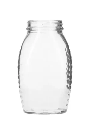 11.5oz (345ml / 1lb) Flint (Clear) Glass Wide-Mouth Honey Jar Oblong - 58-405 Neck